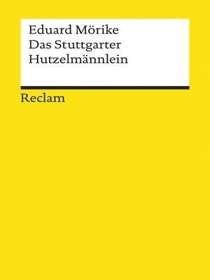 cover image of Das Stuttgarter Hutzelmännlein. Märchen